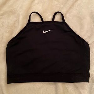 high-neck racer back sports bra